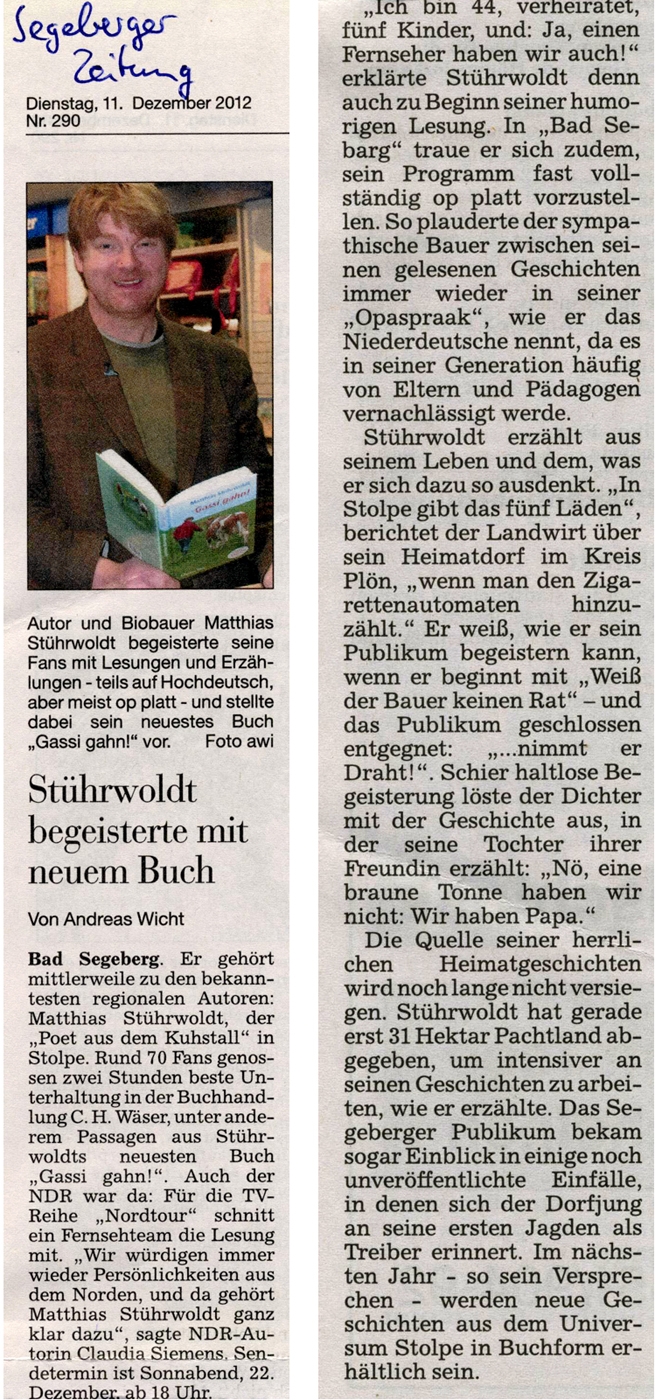 Segeberger Zeitung 11. Dezember 2012